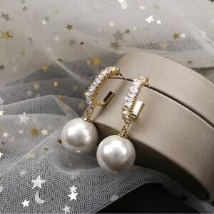 Pearl Drop Dangle Bridal Earrings
